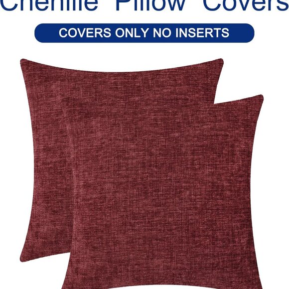 NWT - Decorative Couch Throw Pillow Covers 16 X 16 Inch Cozy Chenille - Picture 2 of 5